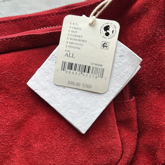 NWT Free People Siren Suede Shoulder Bag in Garnet - Picture 5 of 5